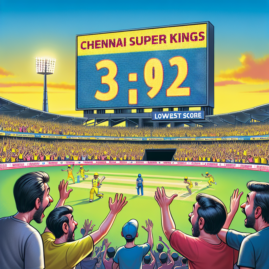 csk lowest score in ipl history