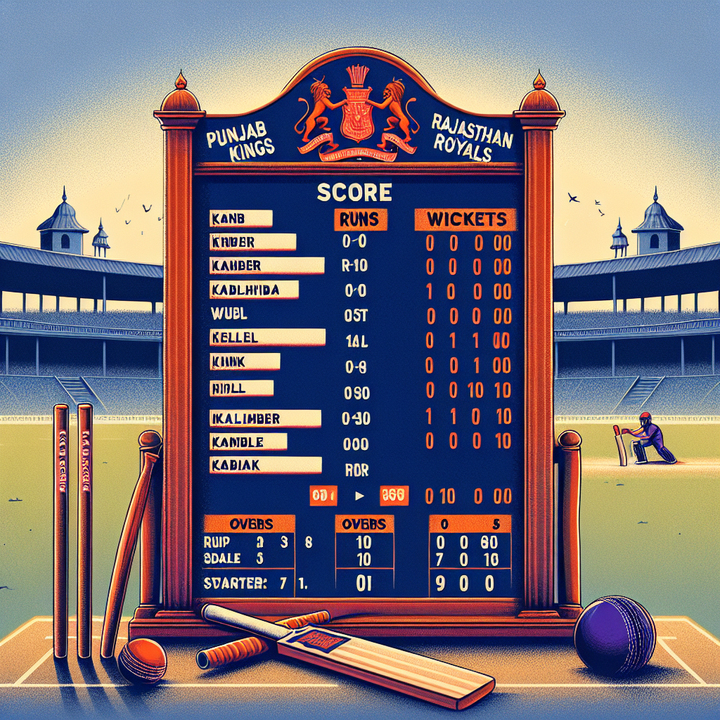 pbks vs rr last match scorecard