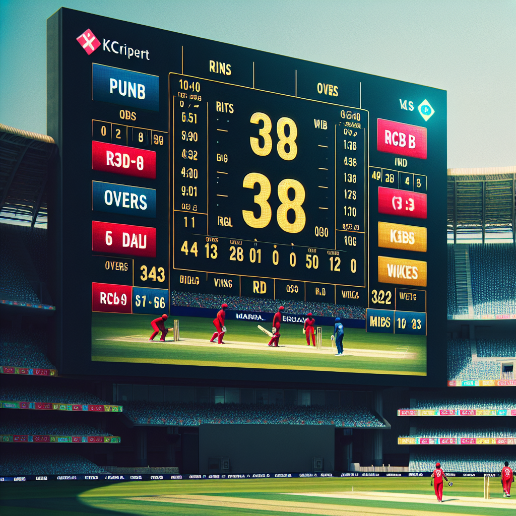 punjab vs rcb live score