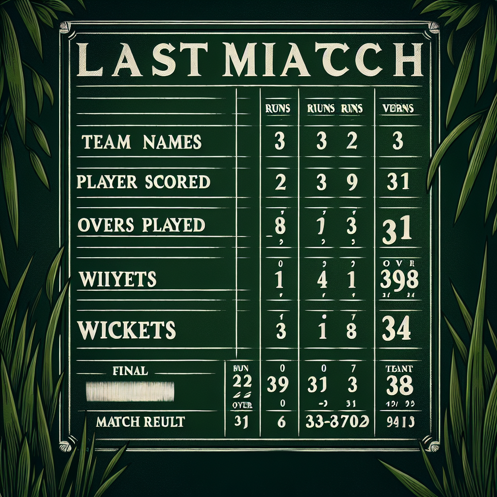 Last rr match scorecard